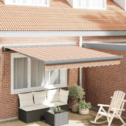 vidaXL Auvent Rétractable Multicolore 300 x 250 cm Tissu, Métal