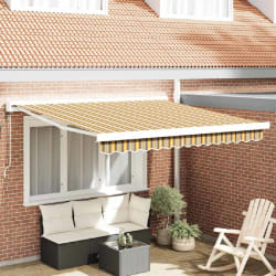 vidaXL Auvent Rétractable Multicolore 300 x 250 cm Tissu, Métal