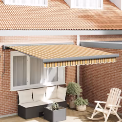 vidaXL Store Rétractable Manuel Rayures Multicolores 300x250 cm 3330029