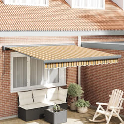 vidaXL Store Rétractable Manuel Rayures Multicolores 300x250 cm 3330029