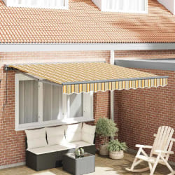 vidaXL Auvent Rétractable Rayure Multicolore 300x250 cm tissu