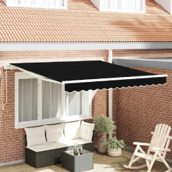 vidaXL Auvent Rétractable 300 x 250 cm Noir