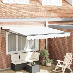 vidaXL Auvent Blanc 3 x 2,5 m Polyester et métal
