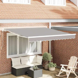 vidaXL Auvent Gris clair 3 x 2,5 m Polyester et métal