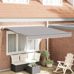 vidaXL Auvent Rétractable Gris clair 300 x 250 cm tissu