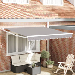 Auvent Rétractable Manuel Gris Clair 300x250 cm vidaXL