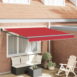 vidaXL Auvent Rouge 3 x 2,5 m Polyester et métal