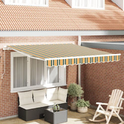 Store rétractable manuel Vert et Jaune 300x250 cm Vidaxl