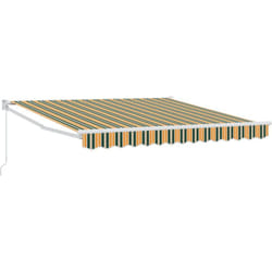 Vidaxl - Store Rétractable Manuel Vert et Jaune 300x250 cm, Tissu de Remplacement pour Store 3x2.5 m Vert et Jaune