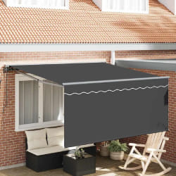 vidaXL Auvent Rétractable Gris et anthracite 350 x 250 cm