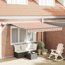 vidaXL Auvent Rétractable Manuel avec Rayure Multicolore LED 350x250 cm 3330290
