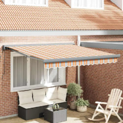 vidaXL Auvent Rétractable Multicolore 350 x 250 cm Tissu, Métal
