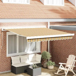 vidaXL Auvent Rétractable Multicolore 350 x 250 cm Tissu, Métal