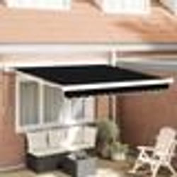 vidaXL Auvent repliable automatique noir 350x250 cm 3330334