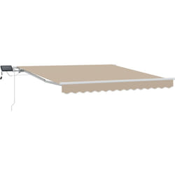 Auvent Manuel Rétractable avec led Beige 350 x 250 cm, Tissu de Remplacement Auvent pour cadre 3.5 x 2.5 m Beige Vidaxl