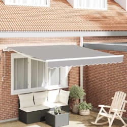 vidaXL Auvent Rétractable 350 x 250 cm Gris clair