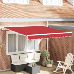 vidaXL Auvent Rétractable 350 x 250 cm Rouge