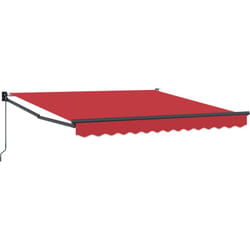 Vidaxl - Auvent Manuel Rétractable Rouge 350x250 cm, Tissu de Remplacement pour Auvent pour Cadre de 3,5x2,5 m Rouge