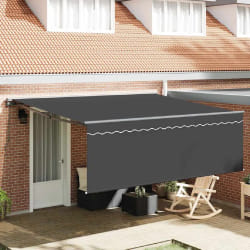 vidaXL Auvent Rétractable Anthracite 400 × 300 cm tissu