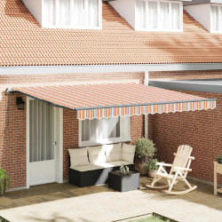 vidaXL Auvent Rétractable Multicolore 400 × 300 cm tissu