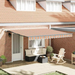 vidaXL Auvent Rétractable with Multicolore 400 × 300 cm tissu