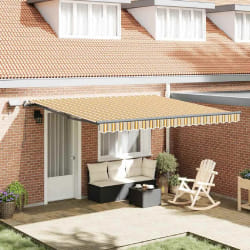 vidaXL Auvent Rétractable Multicolore 400 × 300 cm tissu