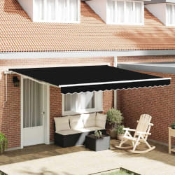 vidaXL Auvent Rétractable 400 × 300 cm Noir