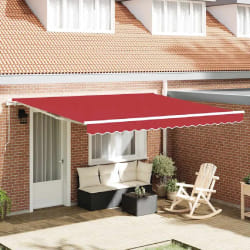 vidaXL Auvent Rétractable Bleu marine 400 × 300 cm Polyester