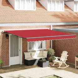 vidaXL Auvent rouge Rouge 400 × 300 cm tissu