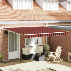 vidaXL Auvent Rétractable 400 × 350 cm orange et marron