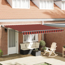 vidaXL Auvent Rétractable 400 × 350 cm jaune et orange