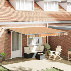vidaXL Auvent Rétractable with Multicolore 400 × 350 cm tissu