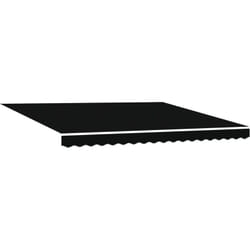 Store rétractable manuel noir 400x350 cm, Tissu de remplacement pour store pour cadre 4x3,5 m noir Vidaxl