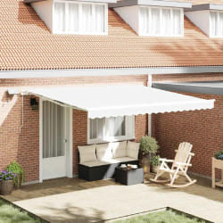 vidaXL Auvent Rétractable with 400 × 350 cm Blanc