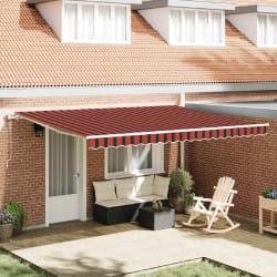 vidaXL Auvent Rétractable 450 × 300 cm orange et marron