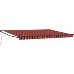 Store Rétractable Manuel Orange et Marron 450x300 cm Vidaxl