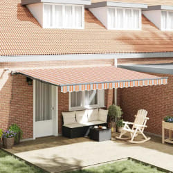 vidaXL Auvent Rétractable with Multicolore 450 × 300 cm tissu