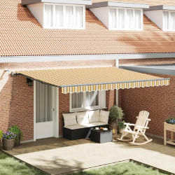 vidaXL Auvent Rétractable with Multicolore 450 × 300 cm tissu