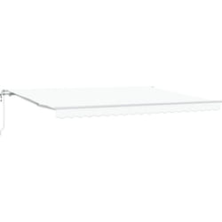 Store Rétractable Automatique Blanc 450x300 cm, Tissu de Remplacement pour Store de 4.5x3 m Blanc Vidaxl