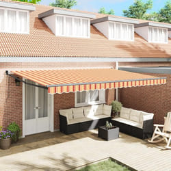 vidaXL Auvent rétractable automatique crème et orange 500x300 cm 3331254