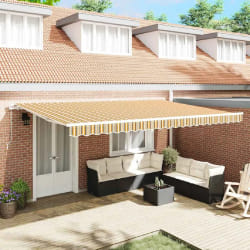 vidaXL Auvent Rétractable Multicolore 500 × 300 cm Tissu et Métal