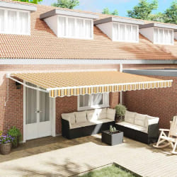 vidaXL Auvent Rétractable Multicolore 500 × 300 cm tissu