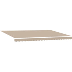 Auvent rétractable manuel avec led Beige 500x300 cm, Tissu de remplacement pour auvent pour cadre de 5x3 m Beige Vidaxl