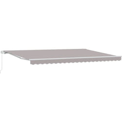 Auvent rétractable manuel Gris 500x300 cm, Tissu de remplacement pour auvent de 5x3 m Gris clair Vidaxl
