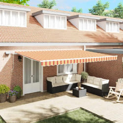 vidaXL Auvent Rétractable avec 500 × 350 cm jaune et orange
