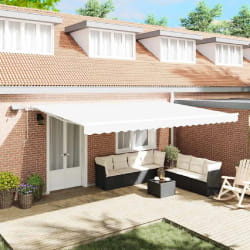 vidaXL Auvent Rétractable avec 500 × 350 cm Blanc