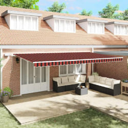 vidaXL Auvent Rétractable avec 600 × 300 cm orange et marron