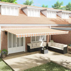 vidaXL Auvent Rétractable 600 × 300 cm Multicolore