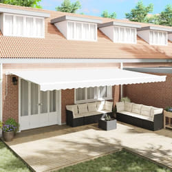 vidaXL Store rétractable manuel Blanc 600x300 cm 3331645
