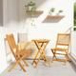 vidaXL Bois naturel Bois d'acacia massif Petit Pliable